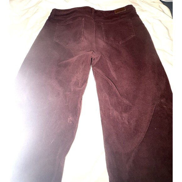 Land’s End Corduroy Bootcut TALL Pants Size 18 TallBurgundy Wine - Picture 8 of 8